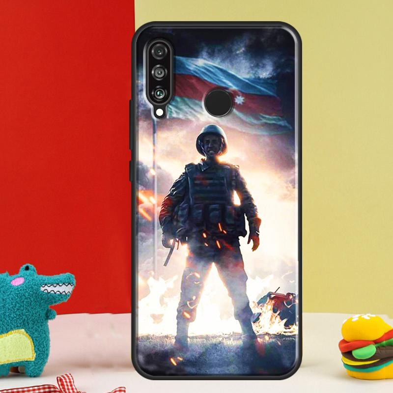 Флаг Азербайджана Для Huawei Nova 12i 12s 11i 5T 9 10 SE Y91 Y90 Y60 Y70 Y72 Y61 P60 Pro P20 P40 P30 Lite Чехол