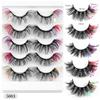 6D High Imitation Color False Eyelashes Decorative Eyelashes Fried Hair Messy Thick Grafted Eyelashes