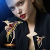 1pc 6-color Crystal Phoenix Bird Brooches For Women Men Enamel Flying Beauty Bird Party Office Brooch Pin Gifts