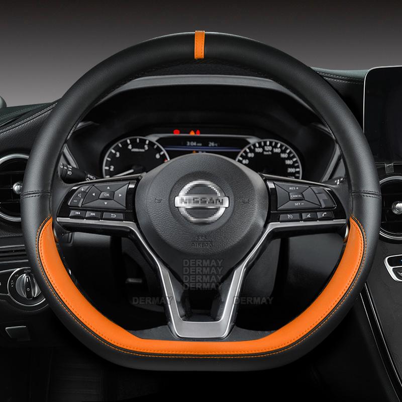For Nissan Qashqai J10 J11 J12 2006~ Dualis Rogue Sport PU Leather Car Steering Wheel Cover Fast Shipping Auto Accessories
