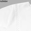 VONDA Женские летние кружевные платья с круглым вырезом и короткими рукавами