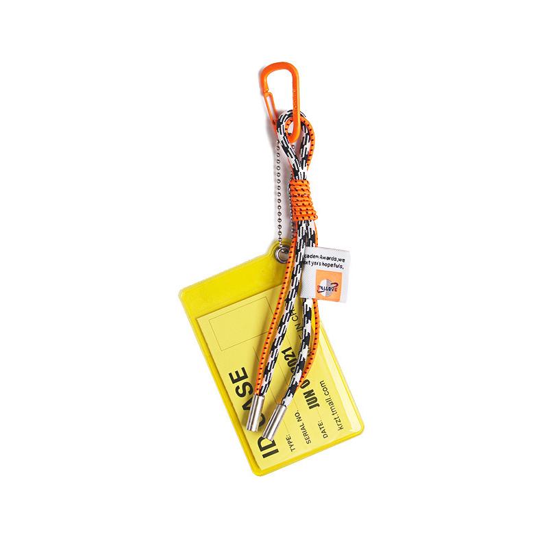 Держатель для карт, шнурок для ключей, флуоресцентный цветной брелок, декоративный держатель для удостоверений