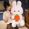 Plush Cute Rabbit Doll With Embracing Persimmon Decorations For Gift Kids