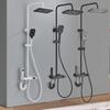 Shower Faucet Set Digital Display 4 Function Piano Key Rainfall Shower Combo Set