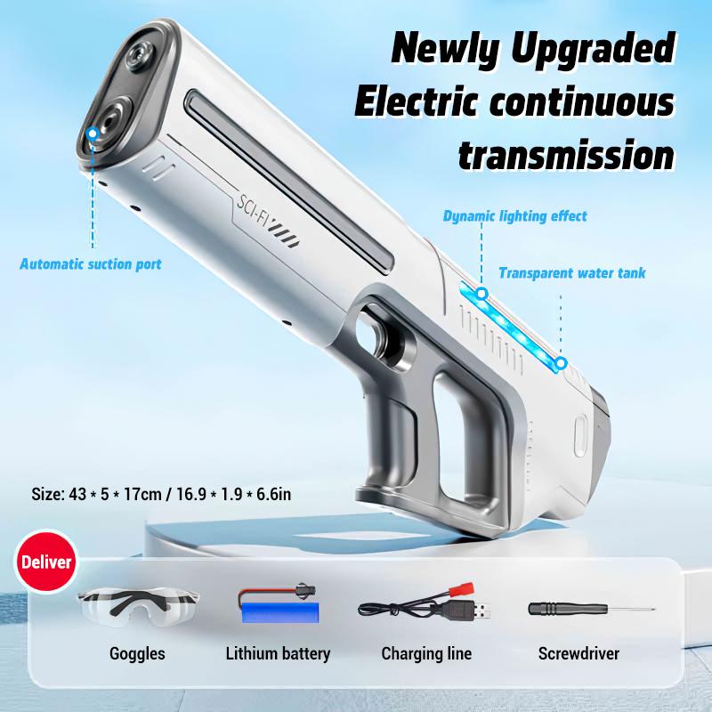 Детский полностью автоматический водяной пистолет большой емкости, электрическая игрушка для сбора воды, летняя игрушка для отдыха на природе, подарок.