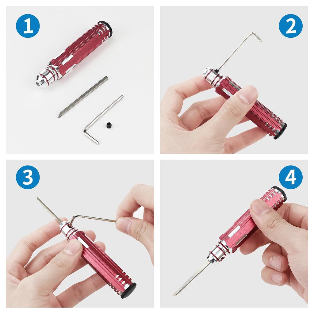 Vlookee Sujibori Chisel 7 Blades Set Gundam Mini 4WD Figure Plastic Model Mold Streak Carving Streak Carving Model Chisel Scraper Tool 0.1mm 0.2mm