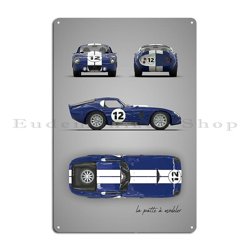 Shelby Cobra Daytona Coupe Винтажная Металлическая Табличка Настенная Фреска Постер На Заказ Вечеринка Жестяная Вывеска Постер