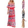 Fashion Women's Casual Summer Printed Elatic Waist Pullover Loose Dress