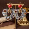 Винтажные плетеные серьги в форме сердца с шипами, универсальные, с характером