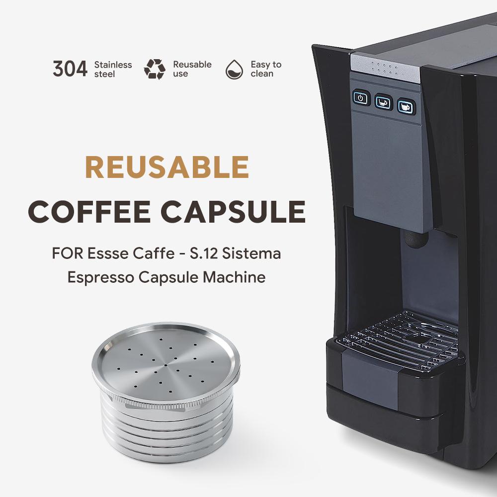 Для Essse Caffe - S.12 Sistema Машина Многоразовая Кофейная Капсула из Нержавеющей Стали Фильтр-Капсулы для Эспрессо с Темпером
