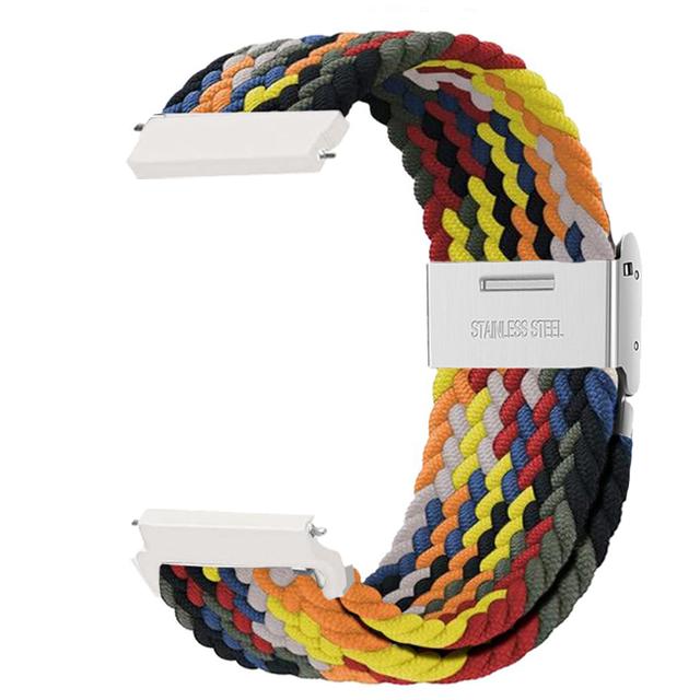 20 мм 22 мм ремешок для Samsung Galaxy Watch 7/4/6 classic/5 Pro/Gear s3 44 мм 40 мм Плетеный нейлоновый браслет correa ремешок Galaxy watch 6