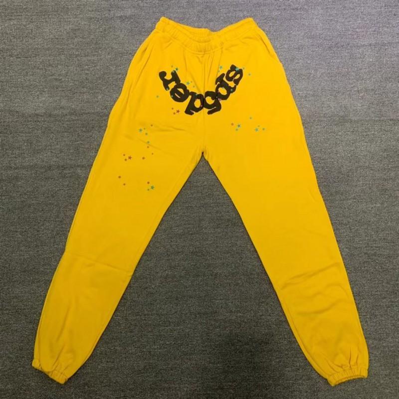 Mens Hooded Sweatshirt Set Spider Web Letter Print Streetwear Teens Youth Casual