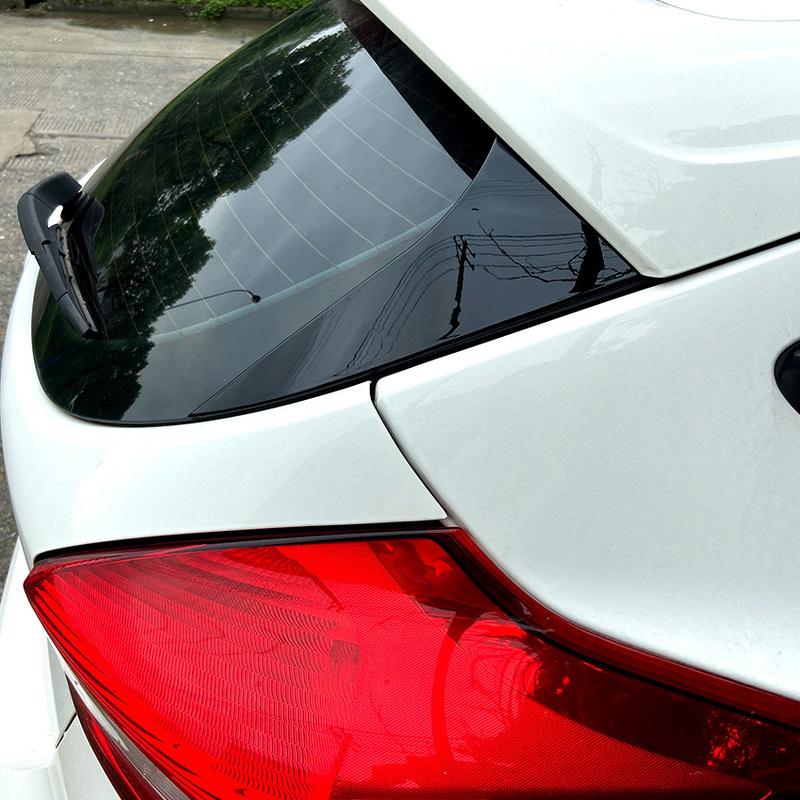 2015 To 2018 For Ford Focus Hatchback Rear Window Spoiler Side Wing Cover Splitters By High Quality ABS Glossy Black Body Kit