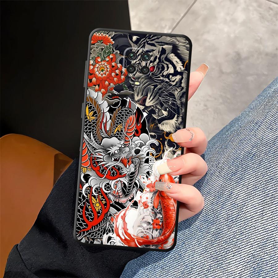 Чехол-накладка 'Сплетающийся Тигр и Дракон' для Xiaomi Redmi Note 14 K40 K80 A1 A2 A3 10 13 Pro Plus 9 8 7 12 11 Pro 11S 14C 12S 12C