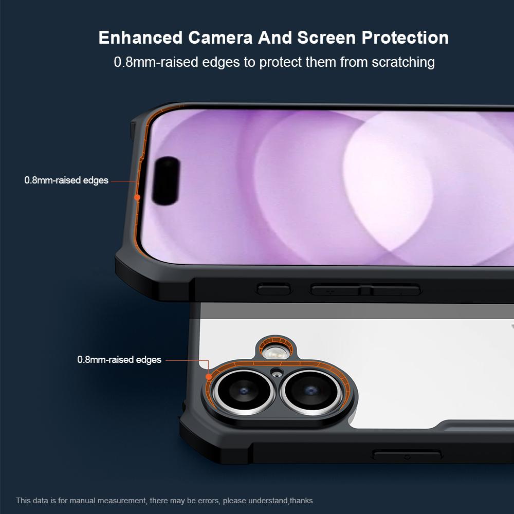 XUNDD For iPhone 17 Case Dropproof TPU+Acrylic Clear Back Phone Cover