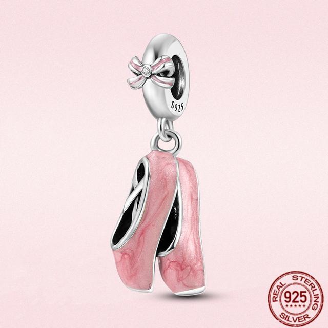 2023 New Pink Flowers Unicorn Flower Heart Mama Forever Love Beads Fit Original Fasion Glamour 925 Silver Bracelet Jewelry