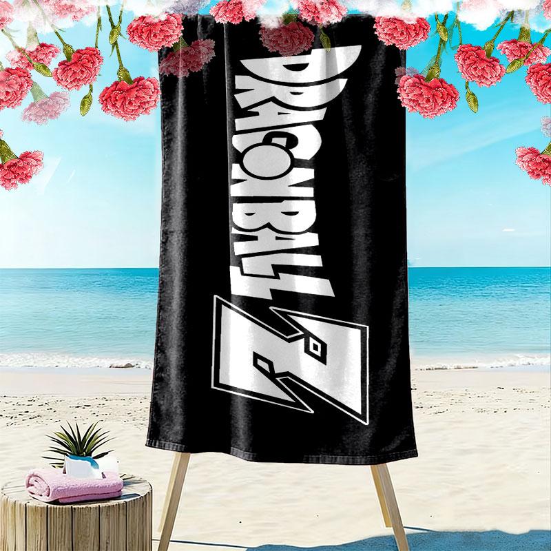 Anime Dragon Ball Goku Print Beach Towel, Large Soft Quick Dry Towel for Beach Camping Swimming