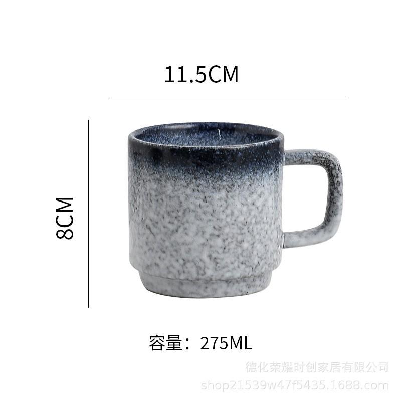 Minimalist Ceramic Mug With Lid Office Student Couple Gift 450ml Porcelain Coffee Cup European Style