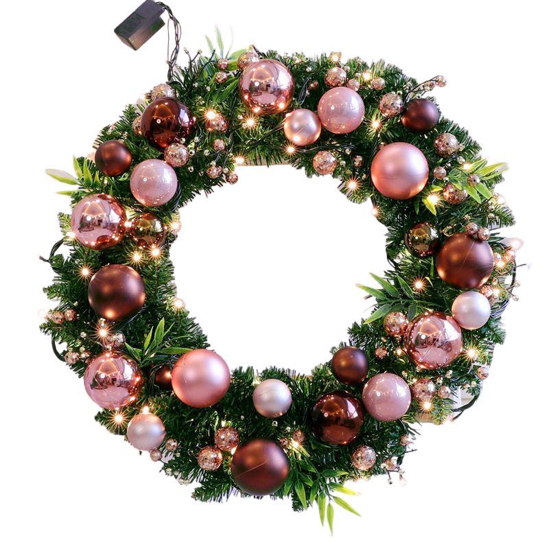 Рождественский венок кольцо из ротанга: 50/60/80СМ Подвеска на дверь и 2,7М Ротанговая гирлянда для украшения дерева/окна