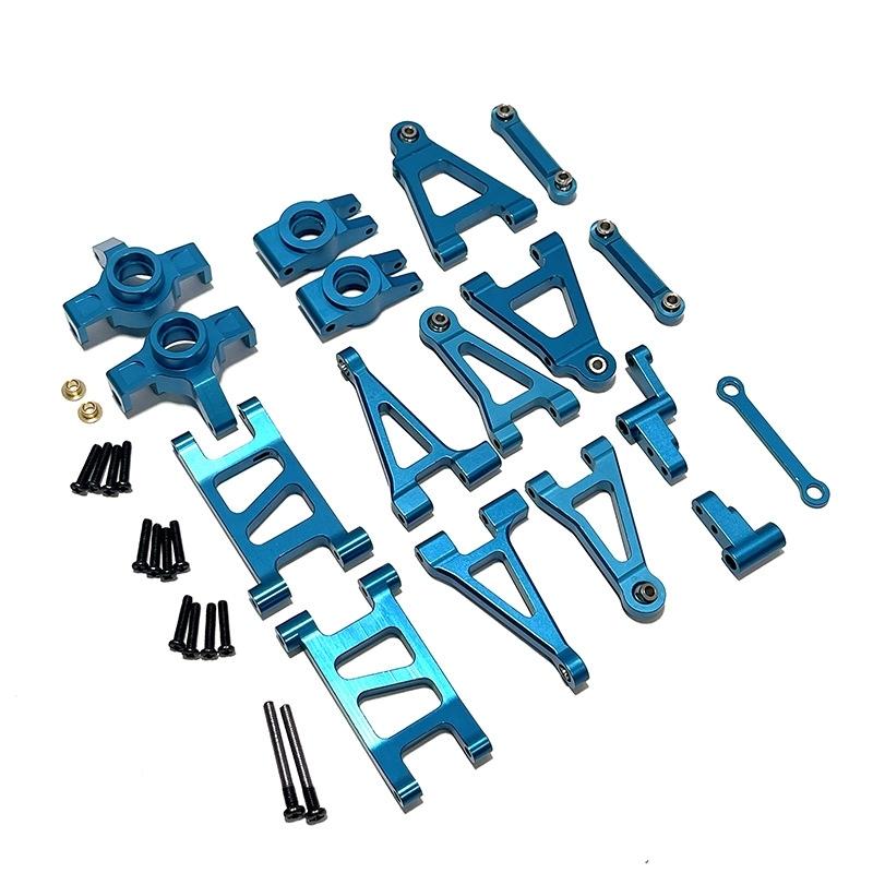 For MJX Hyper go 1/14 14301 14302 14303 14304 RC Car Upgrade Set Metal Front Swing Arm Steering Cup Steering Assembly Steering