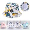 Пляжная шляпа с принтом животных и большими полями для защиты от солнца, детская кепка-панама, детская шляпа-ведро для отдыха на природе, весна-лето