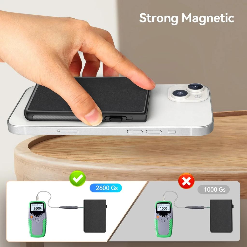 Magnets MagSafe Wallet Pop Up Card Holder Magnetic Card Case Slim Phone Wallets for Iphone 12 13 14 15 Samsung Billetera Hombre