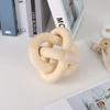 Rustic Design 3-Link Chain Art Craft Wooden Buckle Table Ornament Wooden Chain Ball Wood Knot