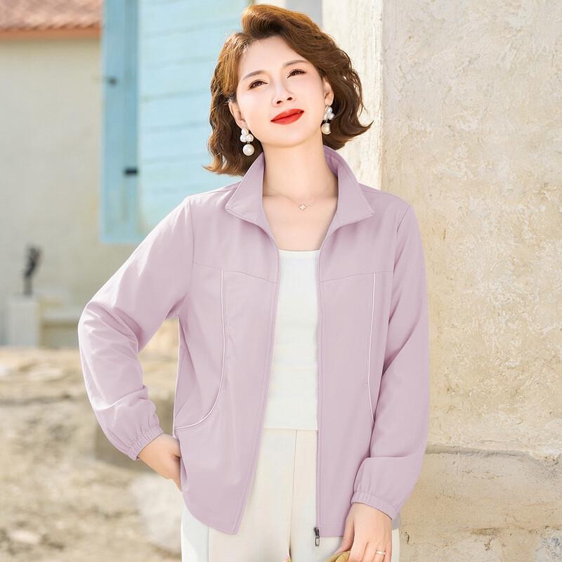 Pastel Women's Lightweight Breathable Collared Zipper Jacket