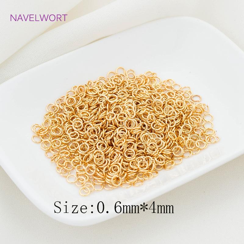 100pcs/Lot 3/4/5mm Open Jump Rings Connectors 18K Gold Plated Split Ring For Jewelry Making Finding Accessories