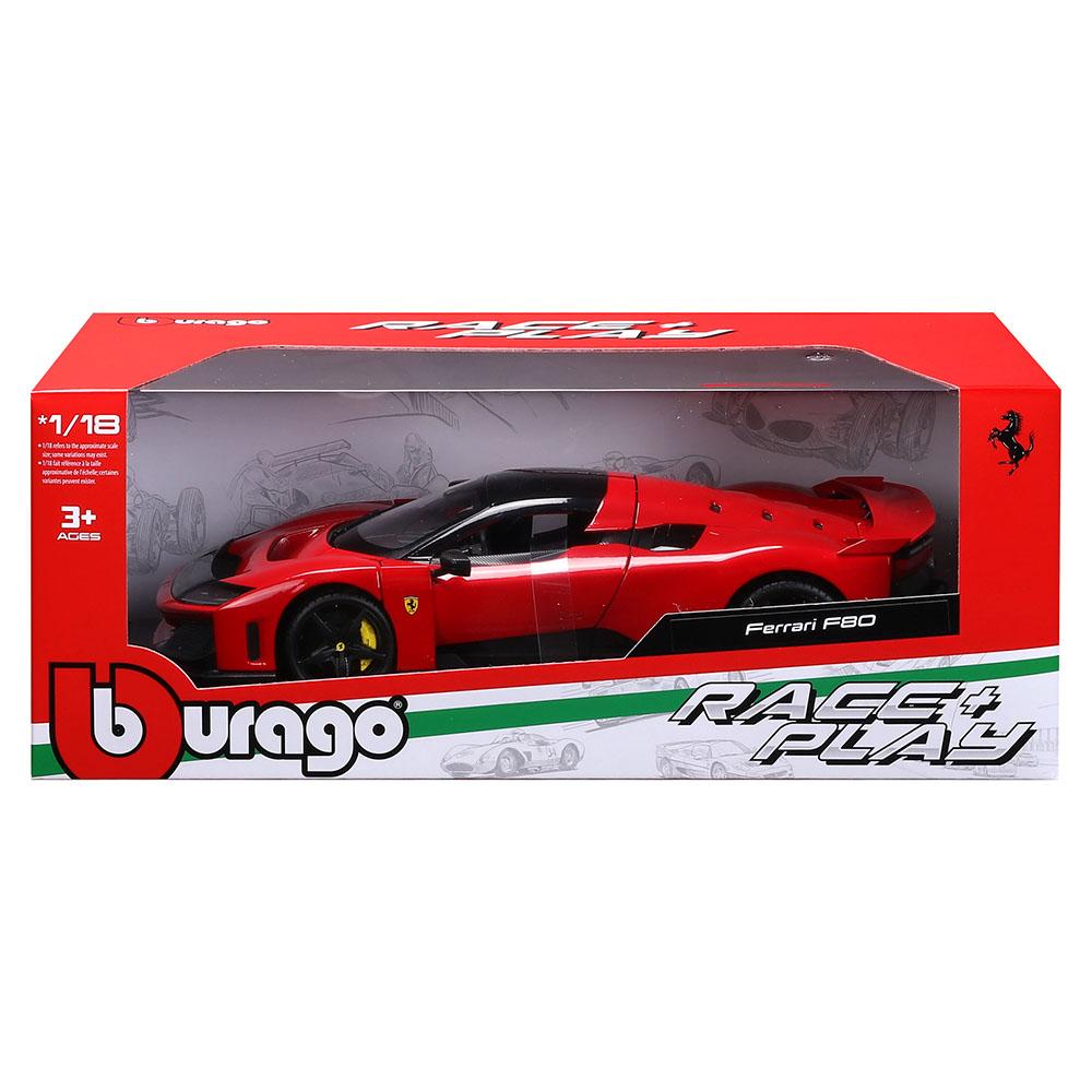 Bburago 1:18 The latest Ferrari F80 racing car Alloy car models, toys, gifts, racing cars