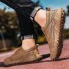 Fashion Leather Fashion Walking Shoes Breathable Men All-match Mens Sneakers Lace-Up Luxury Brand Men Casual Shoes Male Outdoor Footwear