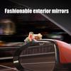 Rearview Mirror Decor Cute Rearview Mirror Decoration Wind-Powered Adhesive Waterproof Car Accessories For Road Trip Automotive