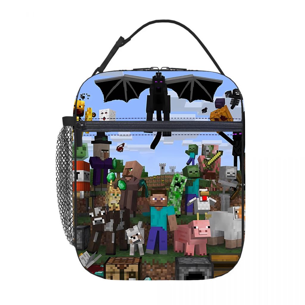My World Elementary School School Meal Bag Children'S Handheld Satchel Insulation Box Wild Camping Storage Bag