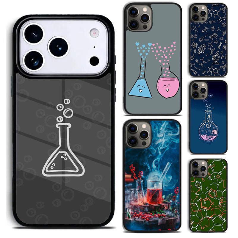 Чехол для телефона в научном химическом стиле для iPhone 17,16e,15,14,13,12,11,Mini,Pro,MAX, мягкий силиконовый чехол