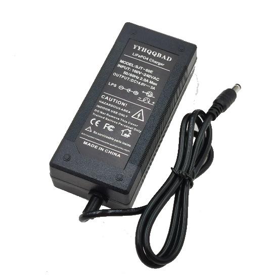 14.4 or 14.6V 3A Battery charger for 4S 3.2V 4series Lifepo4 Battery pack with 3A constant charging current