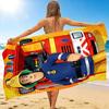 1Pc Fireman Sam'S Rescue Mission Beach Towel, Quick Dry, Multi-Use for Beach Pool Gym Yoga Home Travel, Christmas, Halloween, Xmas Gift M928518