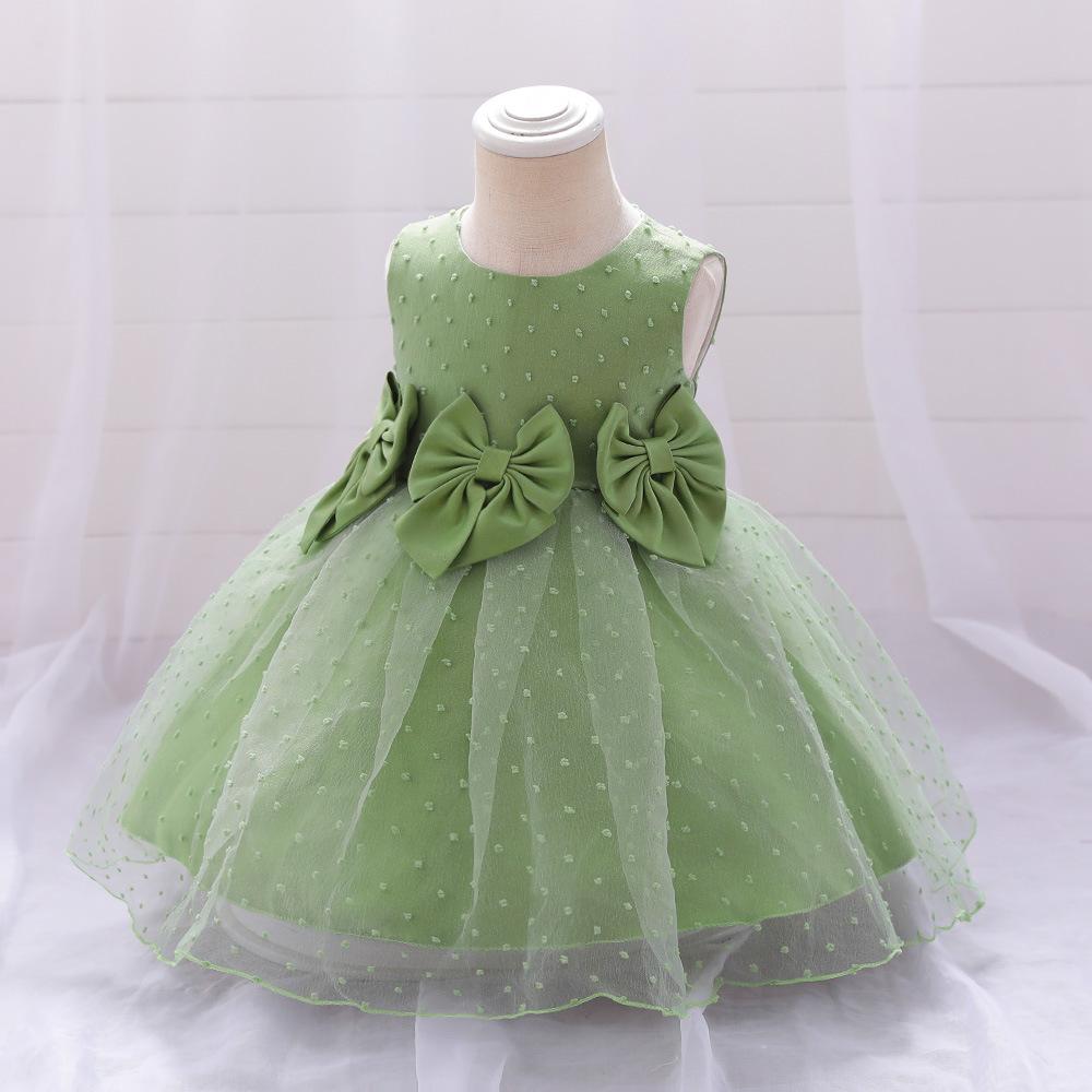 Новогоднее платье, платье для маленьких девочек, одежда для крещения с большим бантом для детей, платье-пачка для первого года рождения, свадьбы, платье-пачка на крестины