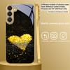 Сияющее сердце Для Samsung Galaxy S20 FE S21 S22 Ultra S23 Plus S24 Ultra 25Ultra S21+ S9+ 22Plus Золотой стеклянный чехол для телефона