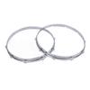 2Pcs Drum Hoop Set 10 Hole 14in Alloy Sound Improvement Decorative Drum Hoop for Performance Travel