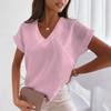 Женская футболка с геометрическим рисунком, футболки с v-образным вырезом в полоску, женская повседневная уличная одежда с короткими рукавами, новые футболки, модная одежда для девочек Y2k