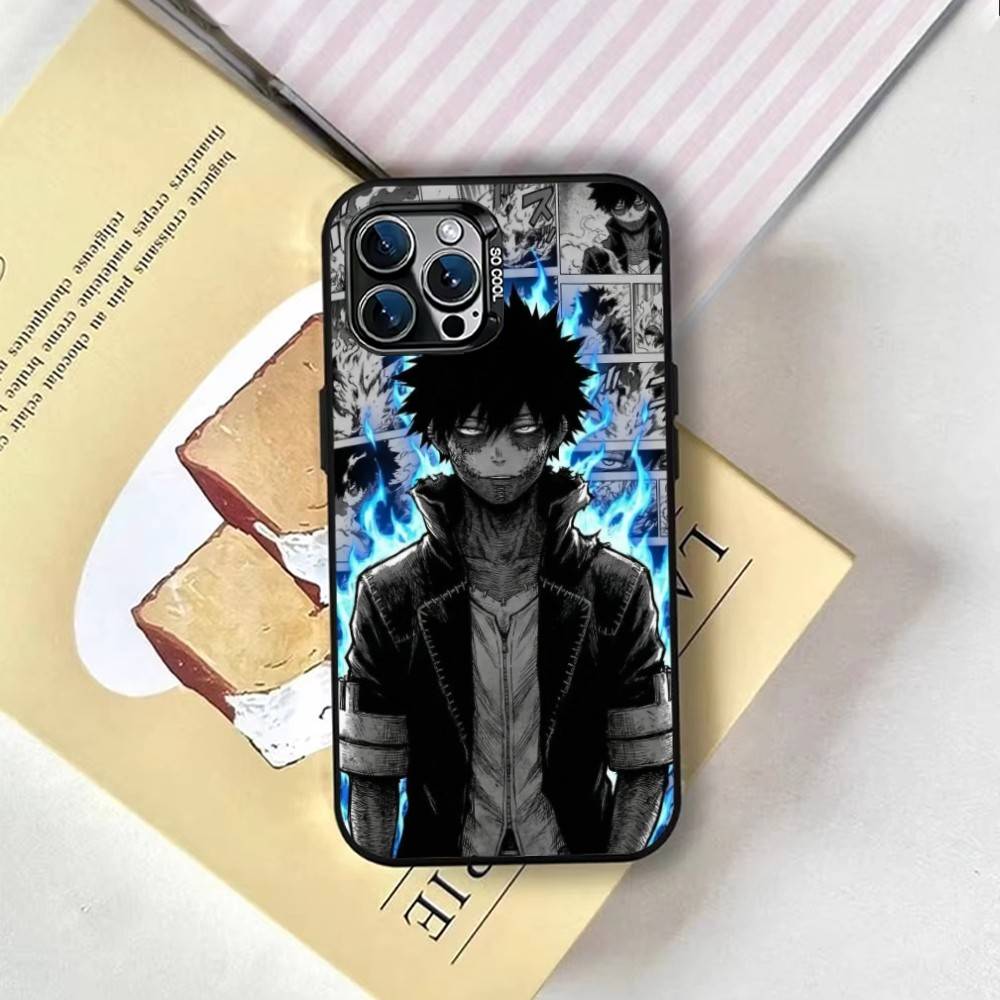 D-Dabi My Hero Academia Phone Case For iPhone 17,16,15,14,13,12,11 Plus,Pro Max,XS,Colored Silver Plated Inside Cover
