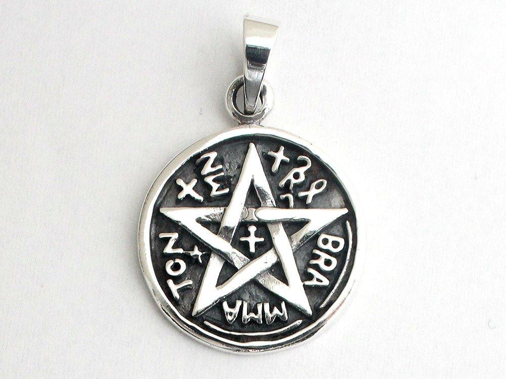 Pentagram Tetragrammaton Star Star Pendant Pendant Top Silver