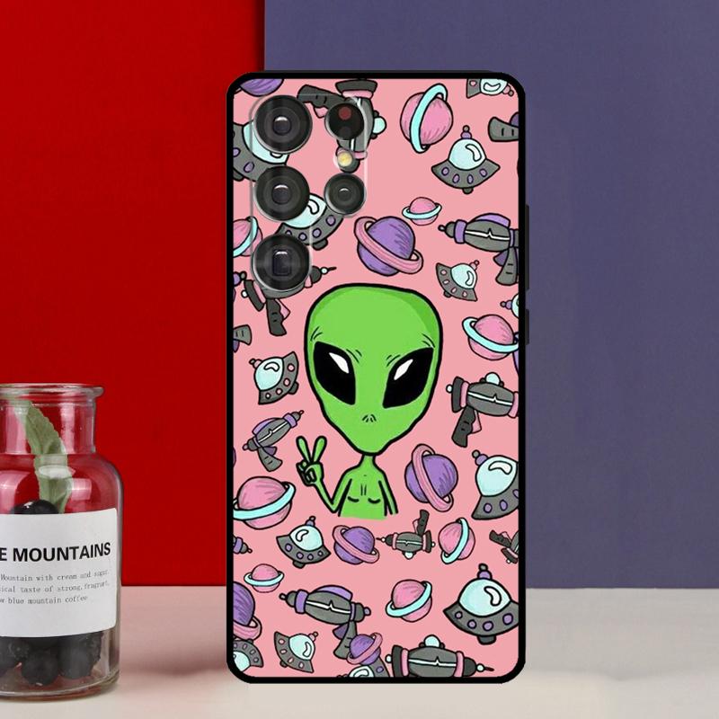 Эстетичный Милый Мультяшный Инопланетянин Funda Чехол Для Samsung Galaxy S25 Ultra S9 S10 S20 S21 FE S22 S23 Plus S24 Ultra Чехол Для Телефона
