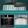 Internal Pressure Booster Rain Shower Head 360° Swivel Adjustable Shower Head  Shower Faucet