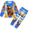 Kids Boys Girls Anime Cartoon Bad Guys Printed Casual Long Sleeves T-Shirt Pants Trousers Clothes Set