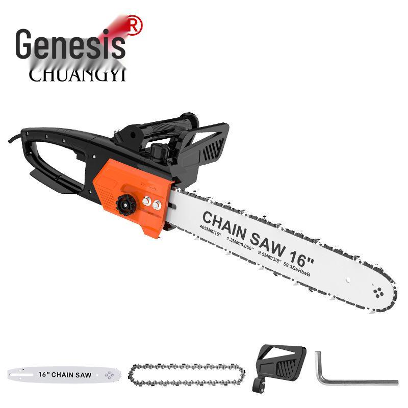 Ручная электрическая цепная пила CHUANGYI: Мощная портативная пила для деревообработки, лесозаготовки и валки деревьев
