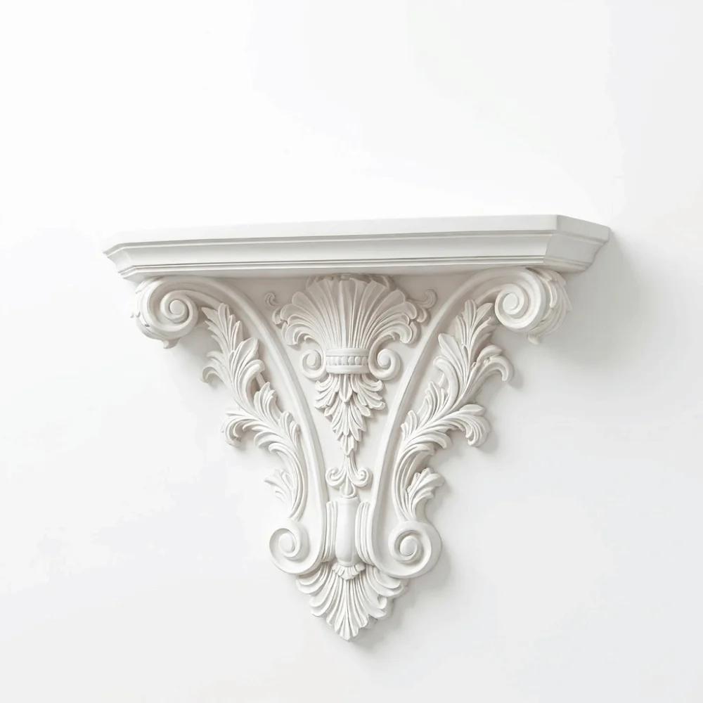 Durable 3D Printing Floating Shelf Unique Retro Wall Mounted Shelves Decorative Carving Gothic Wall Decor Living Room