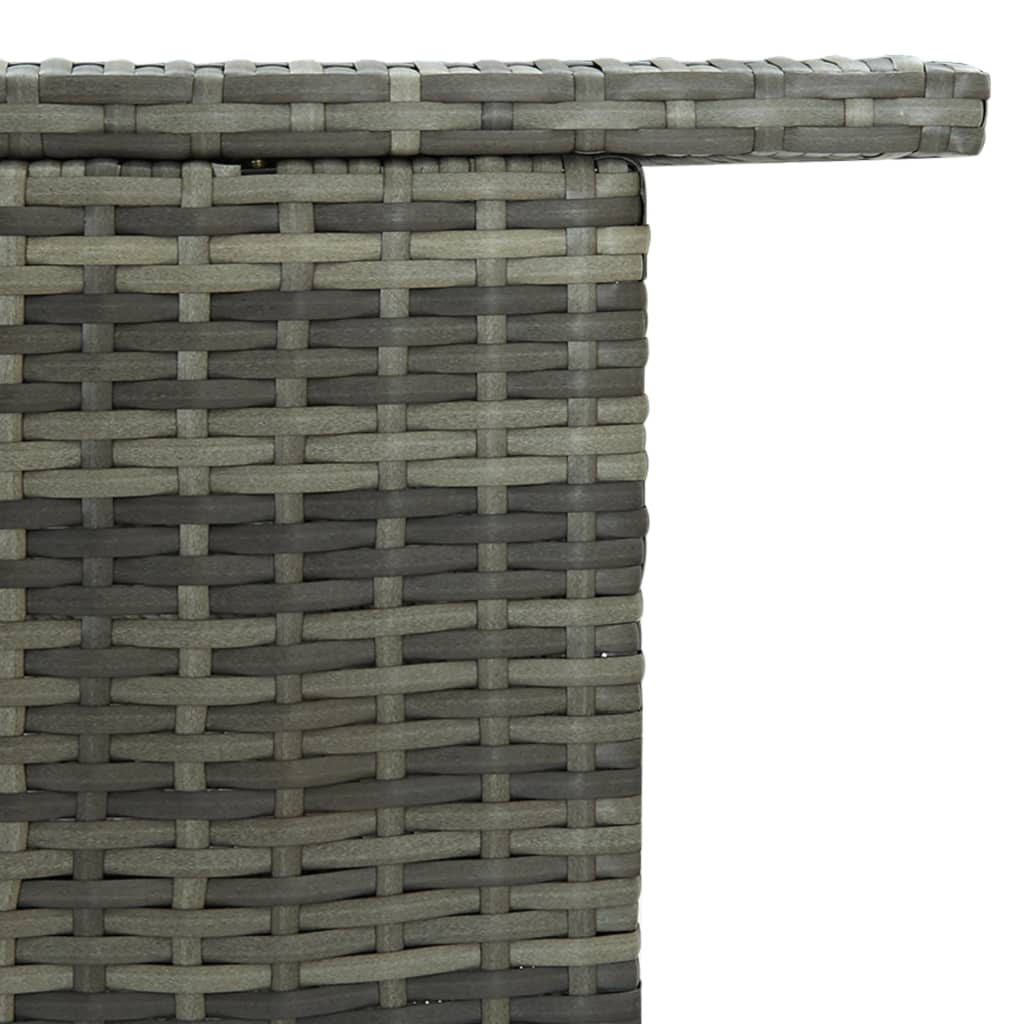 Garden Bar Table Gray 120 x 55 x 110 cm Poly Rattan
