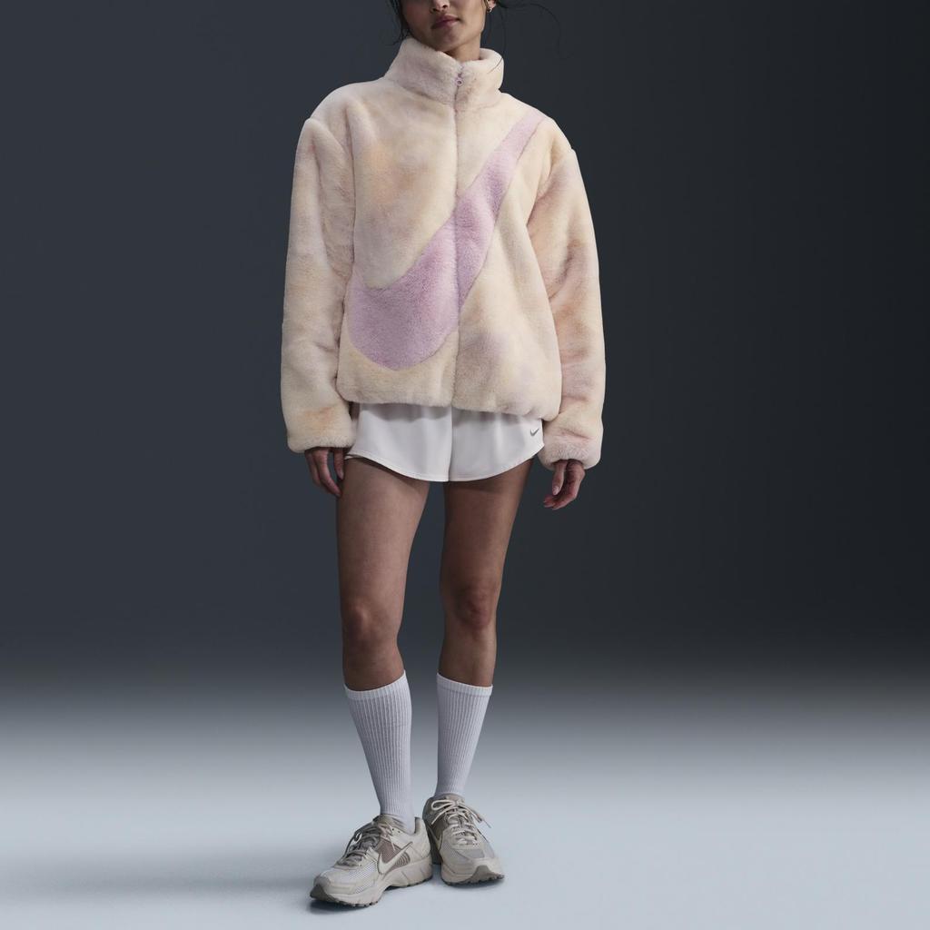 Nike Женская куртка с большим свушем из искусственного меха Розовая HQ4871-663