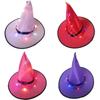 1 Pcs New Lighted Glowing Witch Hat Hanging String Lights Battery‑Operated Halloween Ornament For Outdoor Yard Garden Home Decor